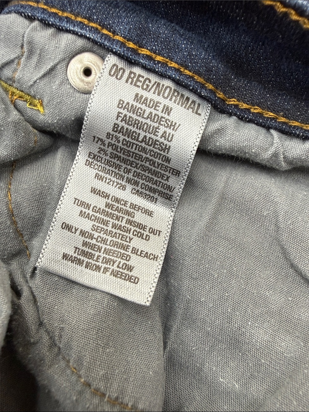 Aeropostale Dark Indigo Skinny Jeans size 00 Regular - Picture 3 of 6